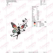Angel Butterfly Embroidery Design