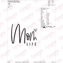Mom Life Embroidery Design