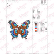 Colorful Butterfly Embroidery Design