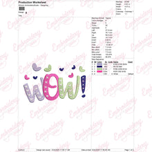 Wow Machine Embroidery Design