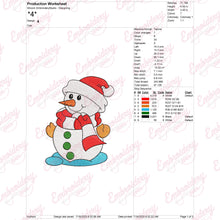 Cute Christmas Snowman Machine Embroidery Design