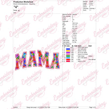 Mama Appliqué Font Embroidery Design
