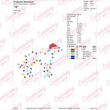 Christmas Greyhound Outline Embroidery Design