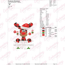 Merry Christmas Y'all Reindeer Free Digital Embroidery Design | Instant & Free Download