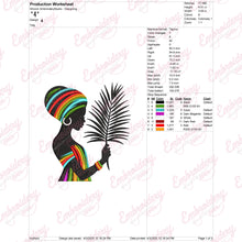 Balck African Women Embroidery Design