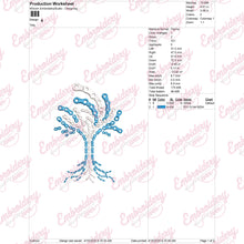 Chain Tree Embroidery Design