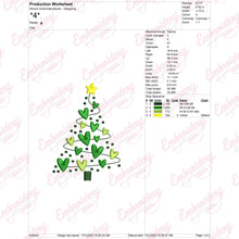Christmas Heart Tree Embroidery Design