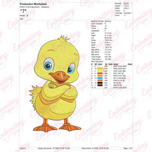 Little Yellow Duck Embroidery Design