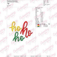 Ho Ho Ho Christmas Embroidery Design