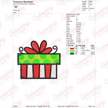 Christmas Gift Box Machine Embroidery Design