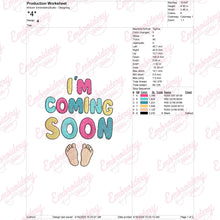 Baby Coming Soon Embroidery Design