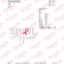 Support Squad Breast Cancer Awareness Embroidery Design