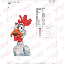 Angry Rooster Embroidery Design
