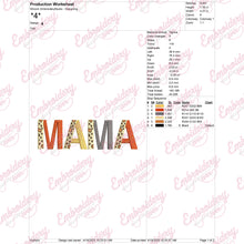Boho and Leopard Mama Embroidery Design