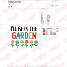 I'll Be In The Garden Embroidery Design