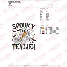 Spooky Teacher Halloween Embroidery Design