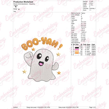 Boo Yah Halloween Embroidery Design