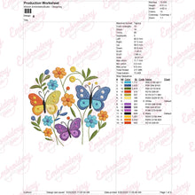 Butterfly In Blossoms Embroidery Design