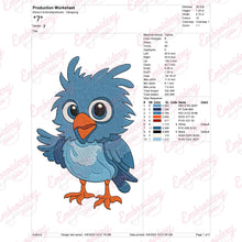 Funny Bird Embroidery Design