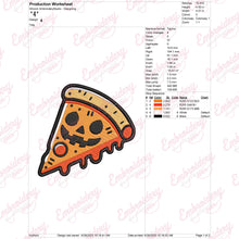 Halloween Pizza Embroidery Design