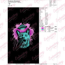 Alien With Cat Embroidery Design