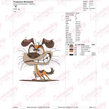 Playful Puppy Crazy Dog Embroidery Design