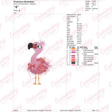Crazy Flamingo Machine Embroidery Design