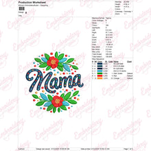 Floral Mama Embroidery Design