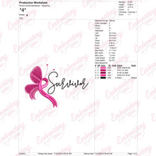 Survivor Breast Cancer Embroidery Machine Design