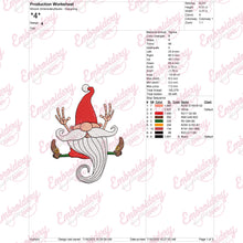 Christmas Happy Gnome Embroidery Designs