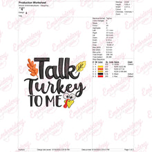 Talk Turkey To Me Thanksgiving Quote Embroidery File