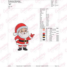 Happy Santa Claus Christmas Embroidery Design