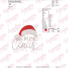 Mrs. Claus Christmas Cheer Embroidery Design