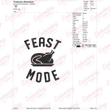 Feast Mode Turkey Dinner Embroidery File
