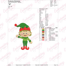 Cute Christmas Elf Embroidery Design