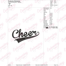 Cheer Cheerleader Embroidery Design
