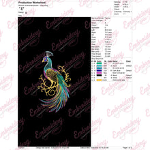 Elegant Peacock Embroidery Design