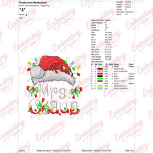 Festive Mrs. Claus Hat Embroidery Design