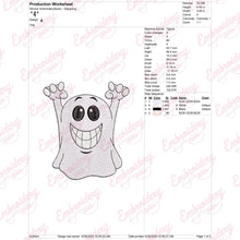 Happy Ghost Halloween Embroidery Design
