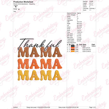 Thankful Mama Thanksgiving Embroidery Design