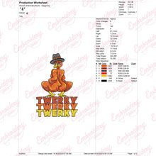 Twerky Turkey Funny Thanksgiving Embroidery Design