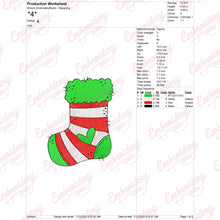 Merry Christmas Stocking Embroidery Design