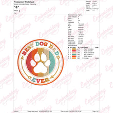 Bset Dog Dad Ever Embroidery Design