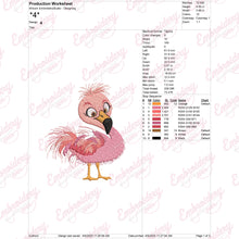 Cute Flamingo Machine Embroidery Design
