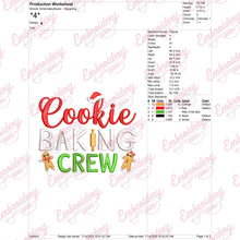 Cookie Baking Crew Christmas Embroidery Design