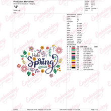Hello Spring Flowers Embroidery Design
