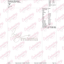 Boy Mama Embroidery Design