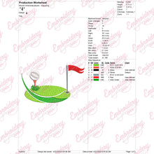 Golf Logo Embroidery Design