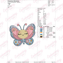 Butterfly With Cute Face Embroidery Design