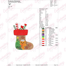 Christmas Sock And Gingerbread Embroidery Design